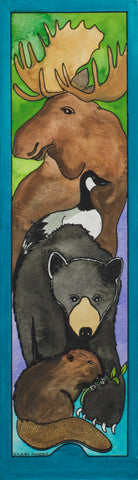 Bookmark - Moose, Goose, Bear and Beaver