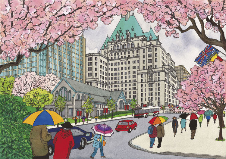 Spring Blossoms on Burrard Street