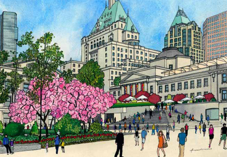 Springtime in Robson Square