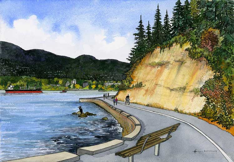 The Seawall below Prospect Point