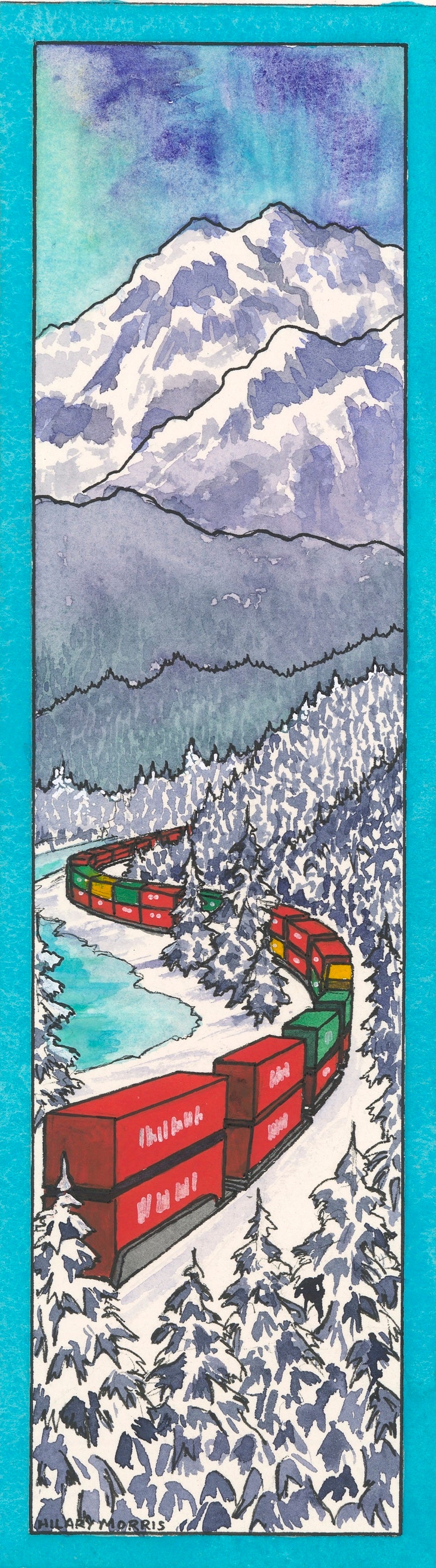 Winding though the Rockies In Winter