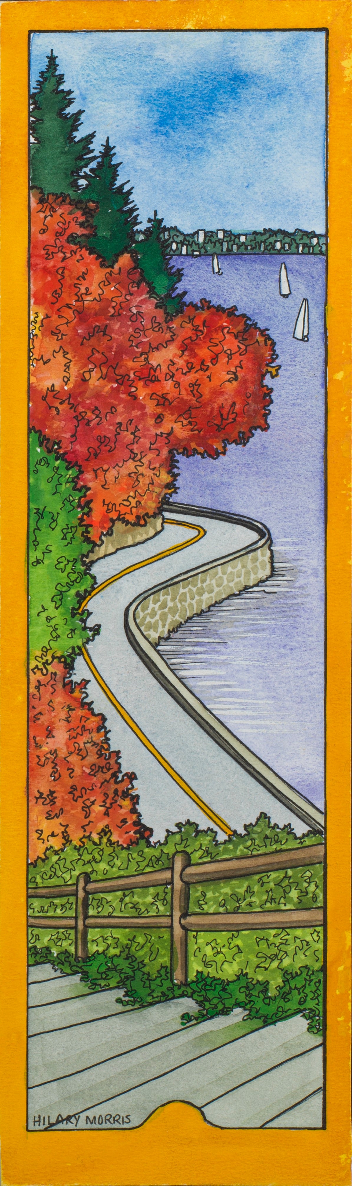 Bookmark - Autumn Seawall