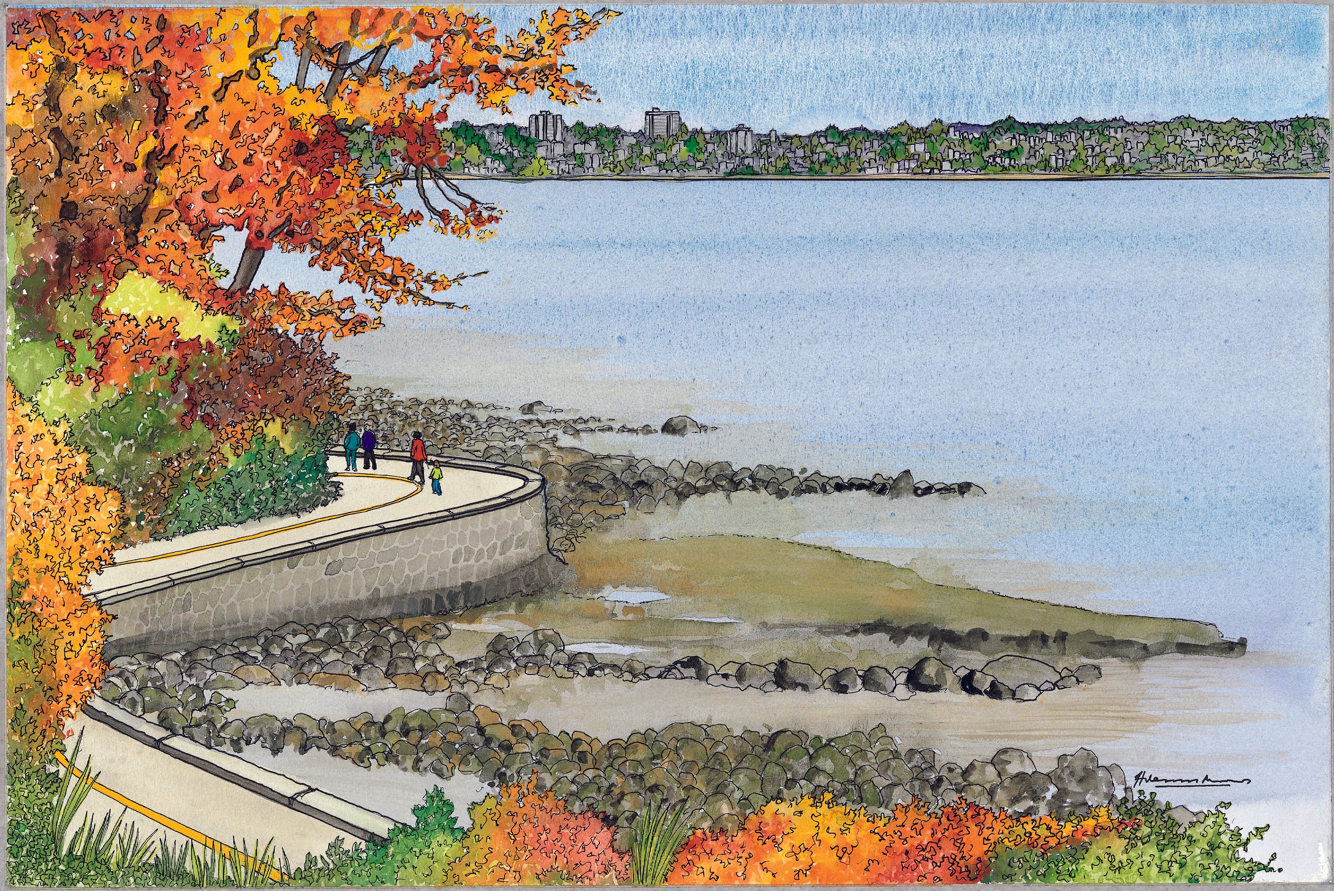 Autumn Seawall