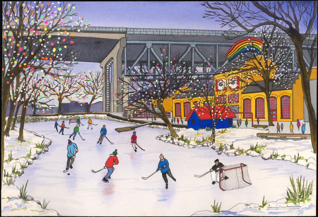 A Holiday Hockey Game, Granville Island