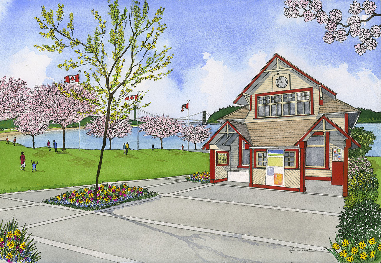 Cherry Blossoms at Ambleside Beach