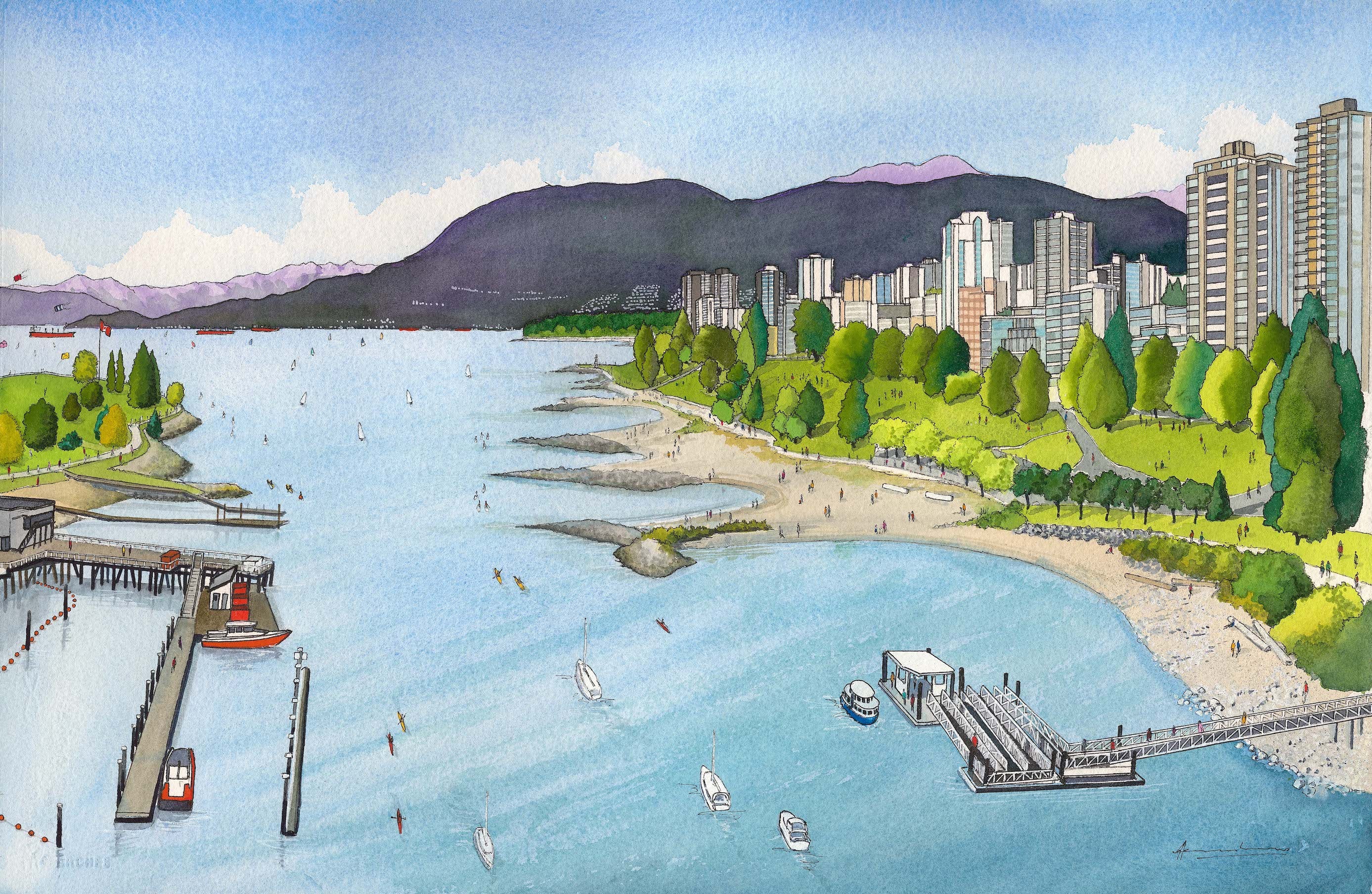 English Bay, from Burrard Bridge