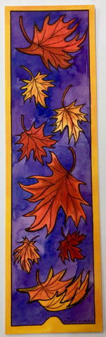 Bookmark - Falling Maple Leaves