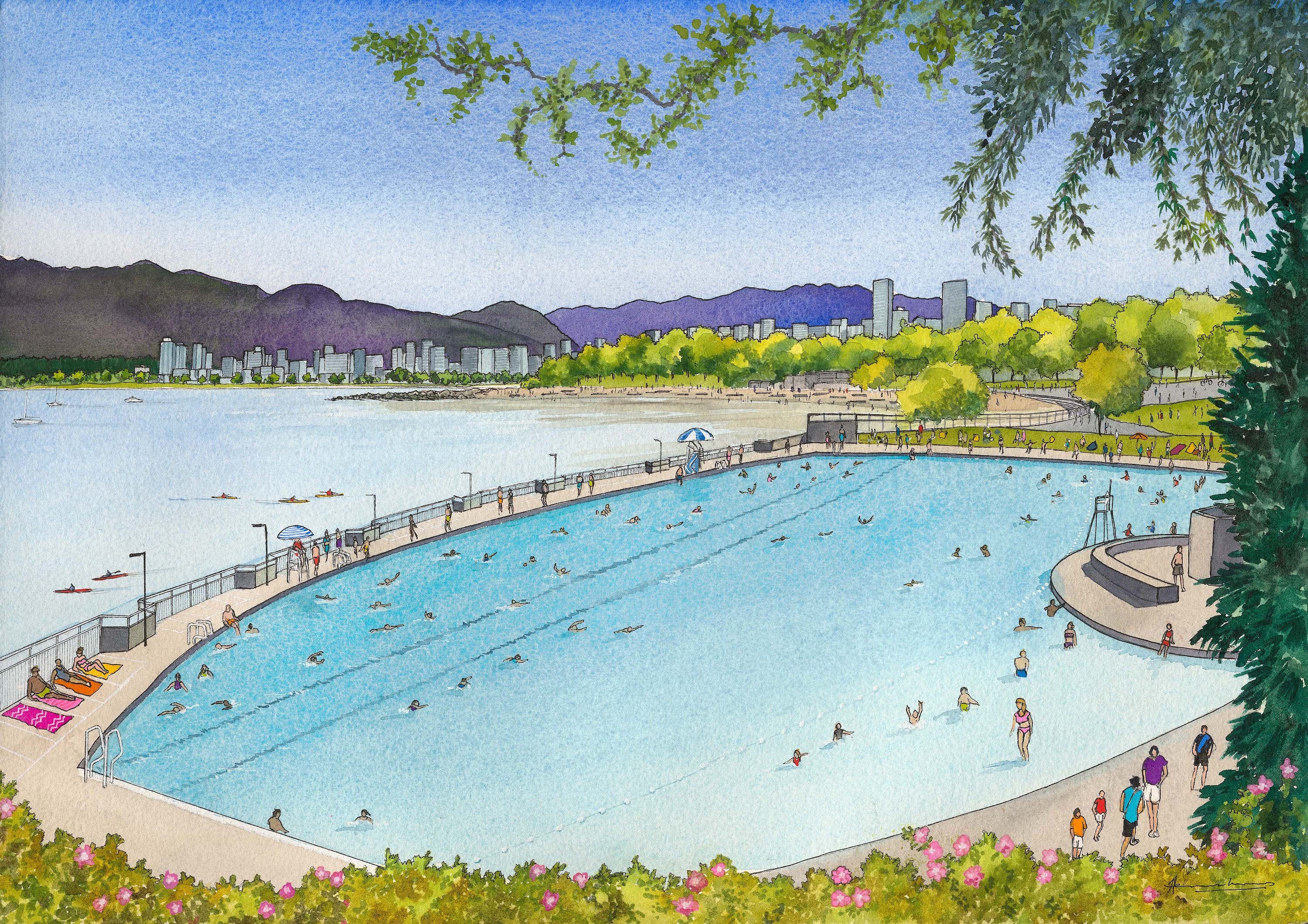 Kits Pool, Looking East
