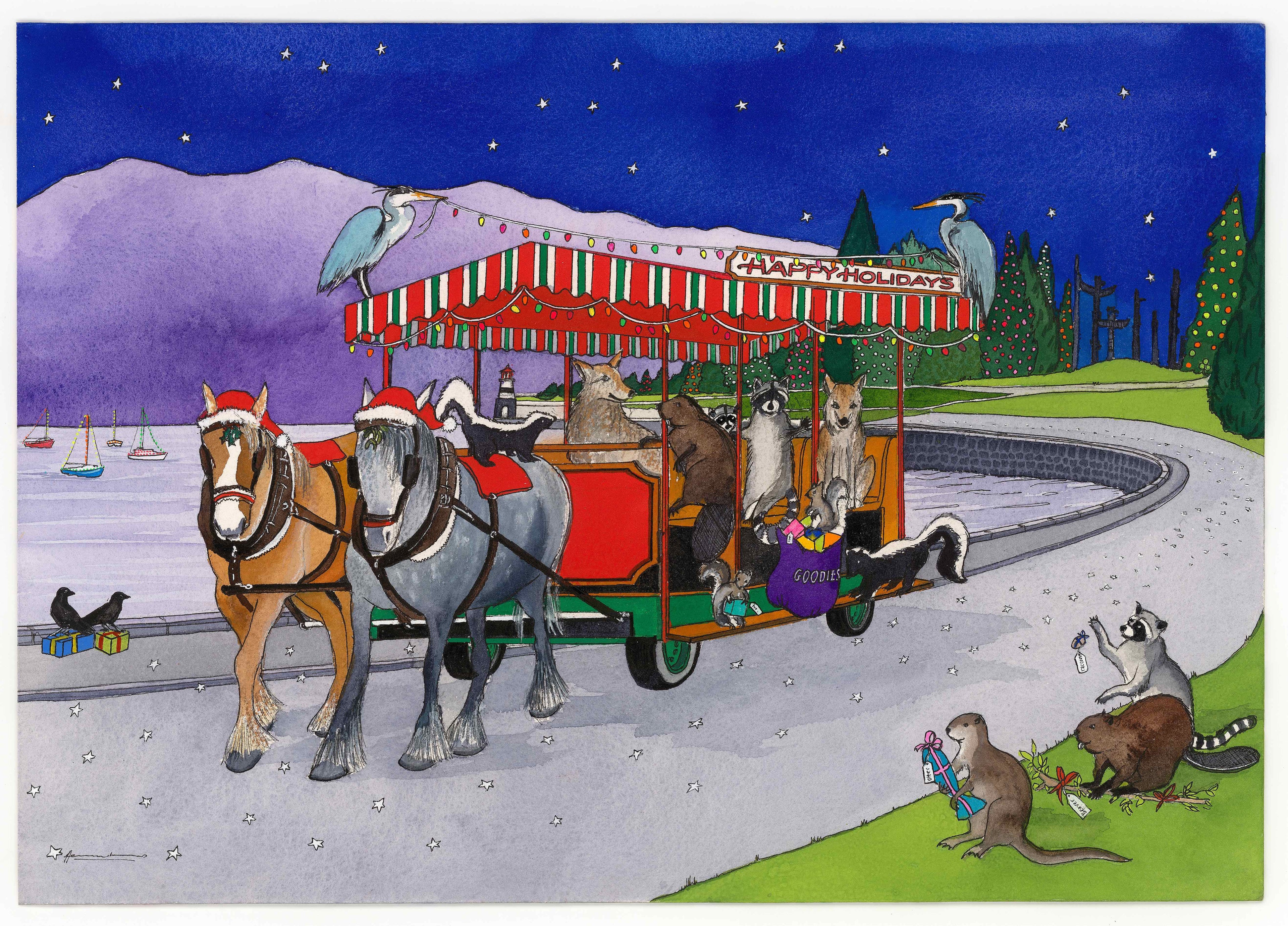 Taking a Christmas Carriage Ride