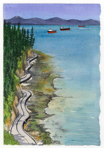 The Seawall from Lions Gate Bridge