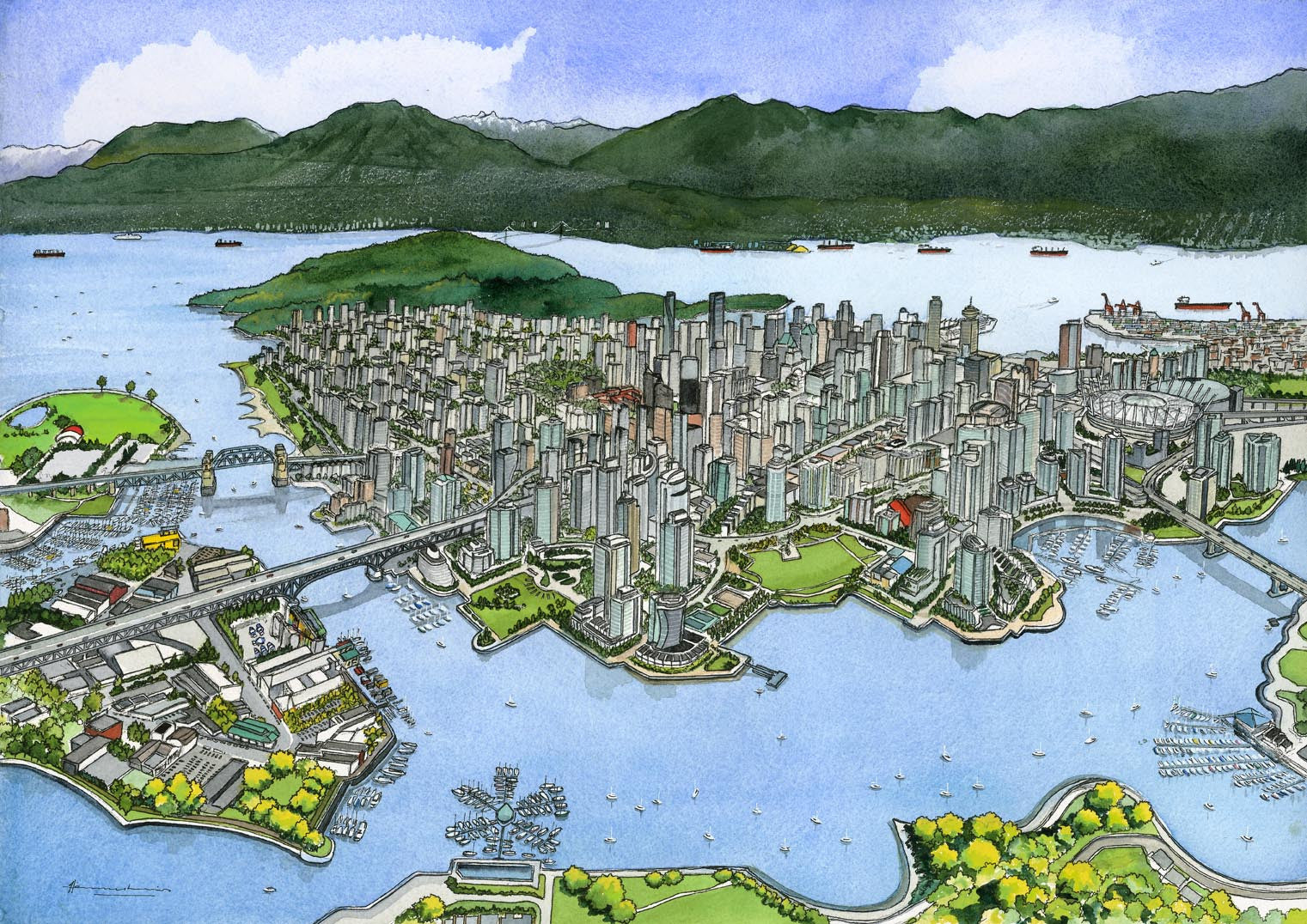 Vancouver, as the Crow Flies
